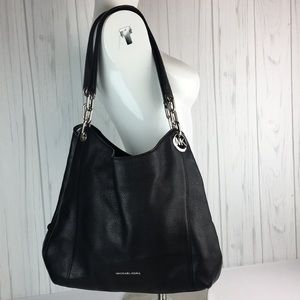 Michael Kors Large Pebbled Leather Hobo Bag Silver Hardware Fulton?